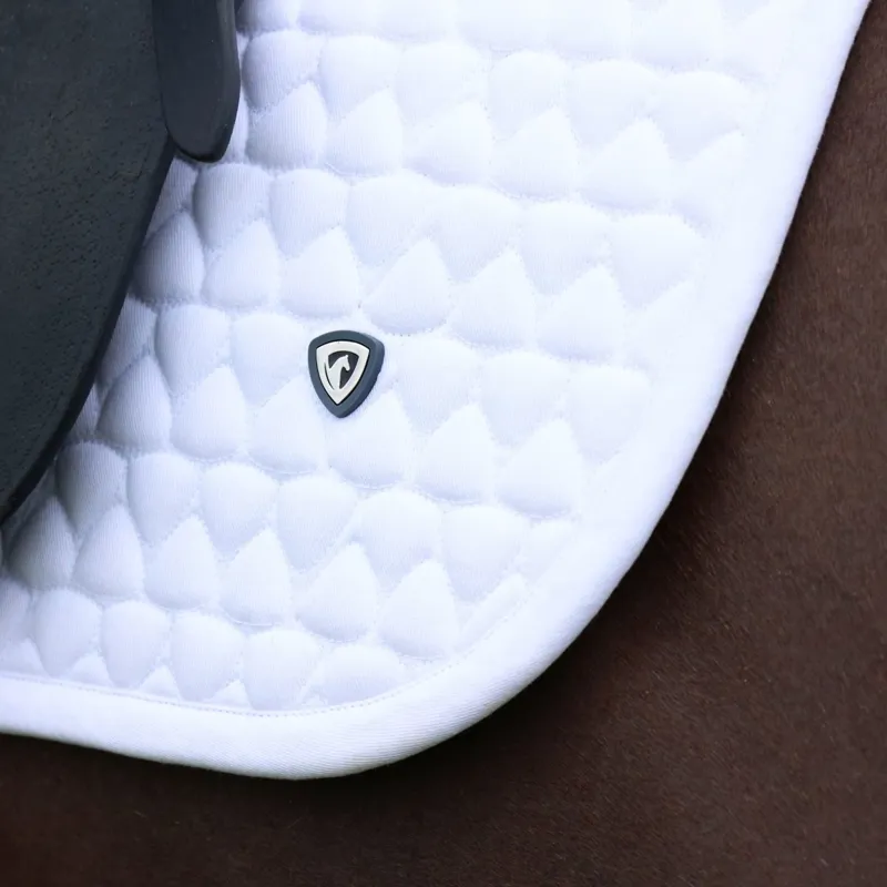 Hy Equestrian Pro Reaction Dressage Saddle Pad - White-2