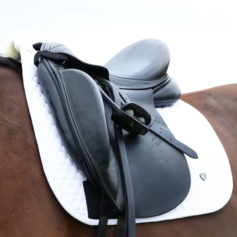 Hy Equestrian Pro Reaction Dressage Saddle Pad - White-3