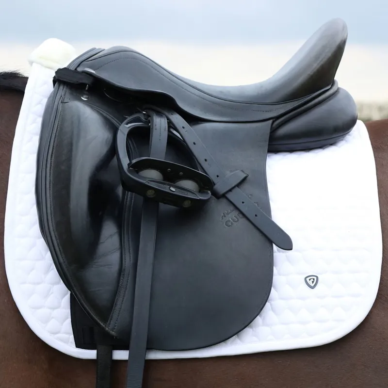Hy Equestrian Pro Reaction Dressage Saddle Pad - White-1