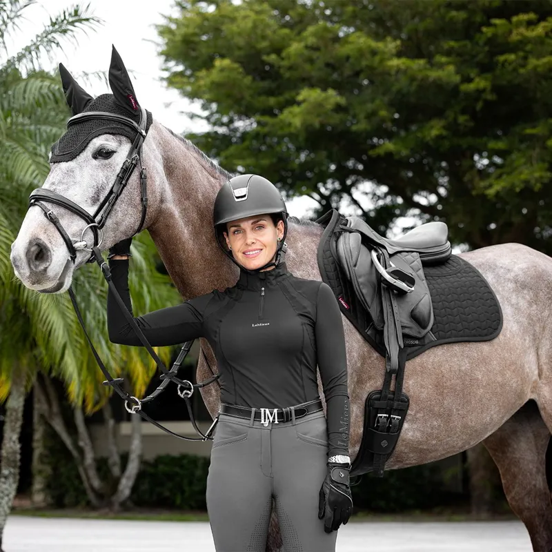 LeMieux ProSorb Plain 2-Pocket Close Contact Saddle Pad - Black-3