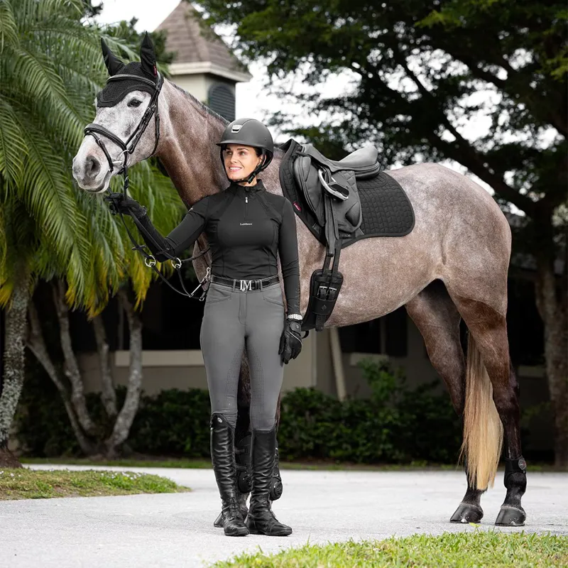 LeMieux ProSorb Plain 2-Pocket Close Contact Saddle Pad - Black-2
