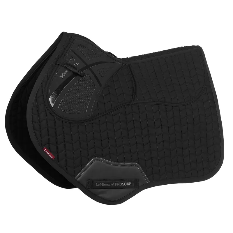 LeMieux ProSorb Plain 2-Pocket Close Contact Saddle Pad - Black