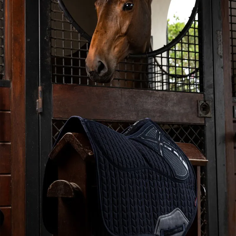 LeMieux ProSorb Plain 2-Pocket Close Contact Saddle Pad - Navy-3