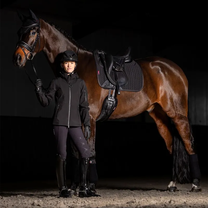 LeMieux ProSorb Plain 2-Pocket Dressage Pad - Black-2