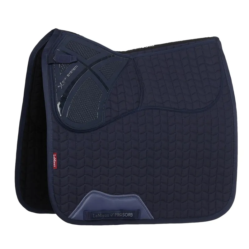 LeMieux ProSorb Plain 2-Pocket Dressage Pad - Navy