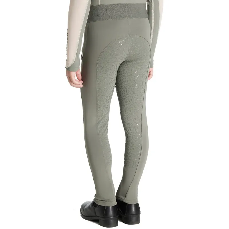LeMieux Mini Junior Pull On Full Grip Riding Tights - Rosemary-3