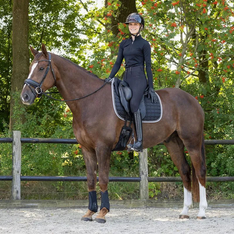 QHP Air Mesh Dressage Girth - Black-6
