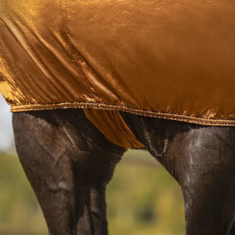 QHP Big Neck Sweet Itch Combo Neck Fly Sheet - Brown-1