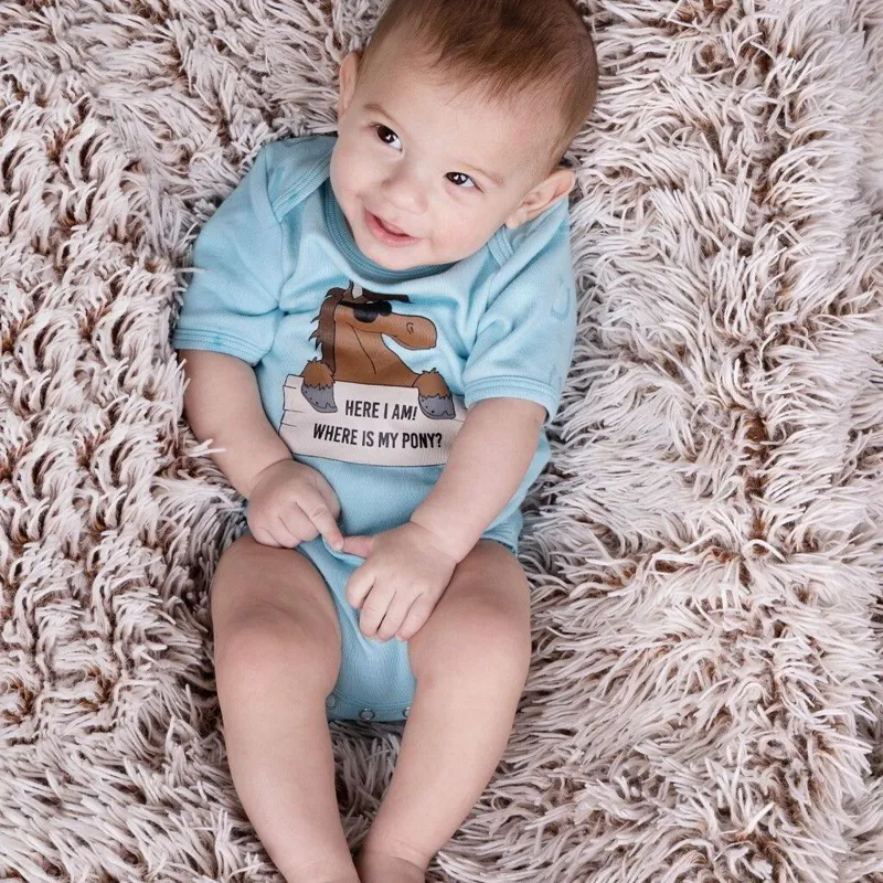 QHP Bobby Baby Romper - Baby Blue-3
