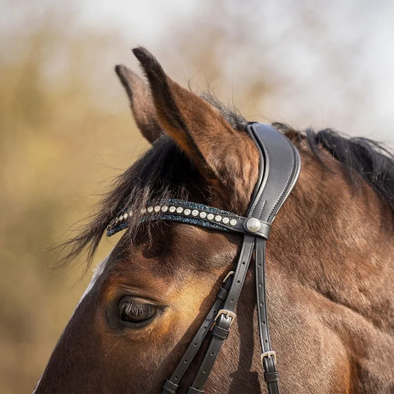 QHP Skye Browband - Black/Silver-3