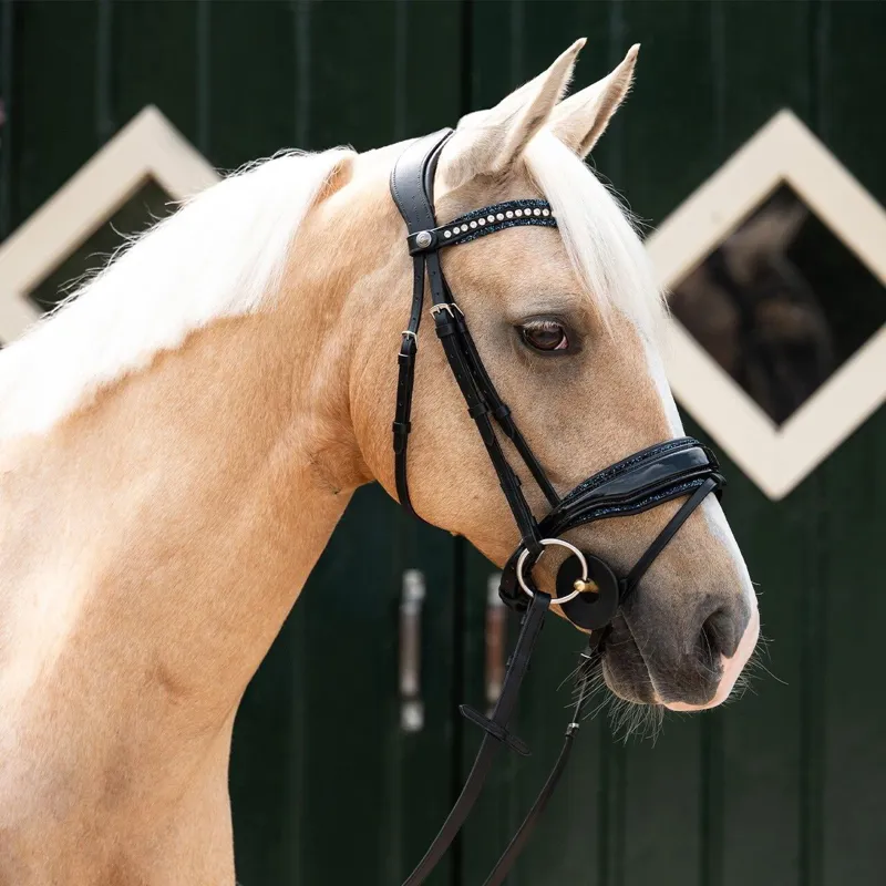QHP Skye Browband - Black/Silver-5
