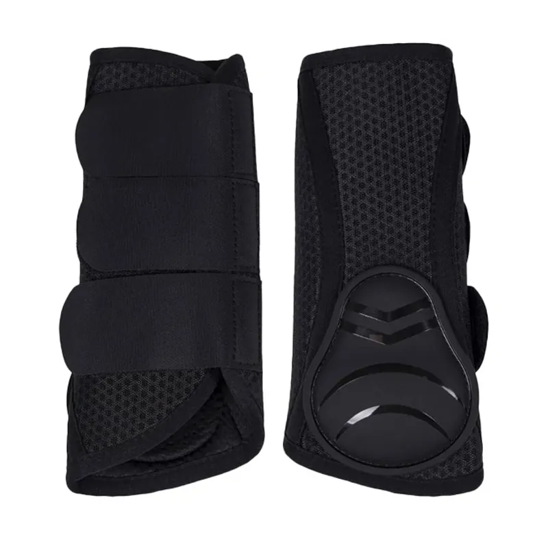 QHP Air Mesh Brushing Boots - Black-1