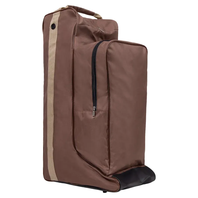 QHP Combo Boots and Helmet Bag - Brown/Beige