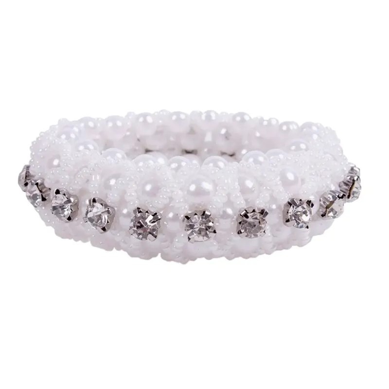 QHP Diamond Scrunchie - White
