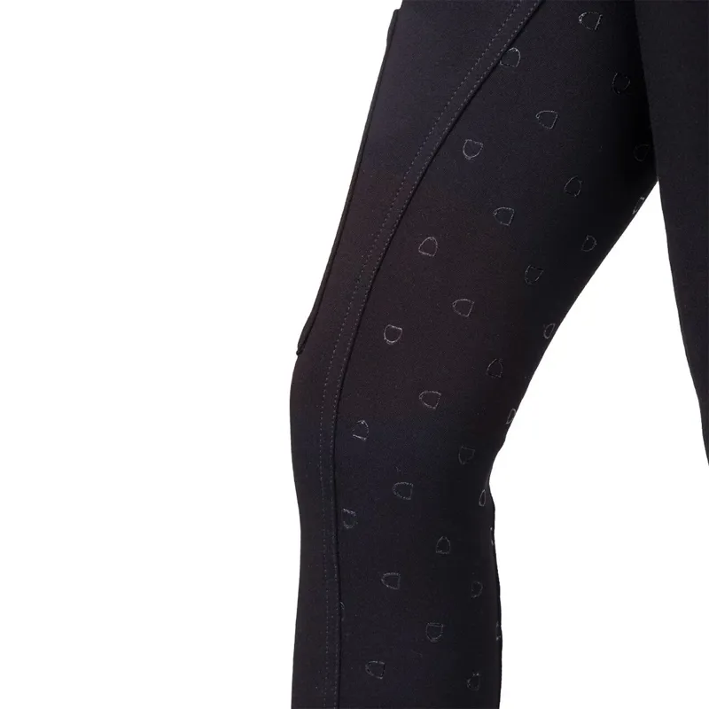 QHP Djune Full Grip High-Waisted Junior Breeches - Black-5
