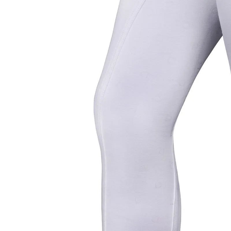 QHP Djune Full Grip High-Waisted Junior Breeches - White-8