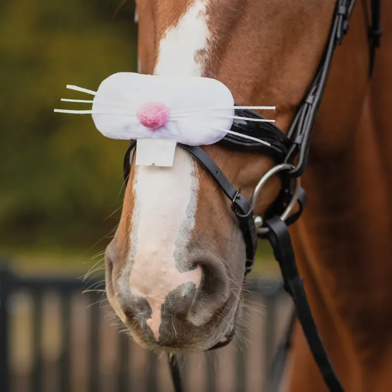 QHP Easter Bunny Noseband Accessory - White