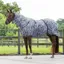QHP Eczema Sweet Itch Combo Neck Fly Sheet - Zebra