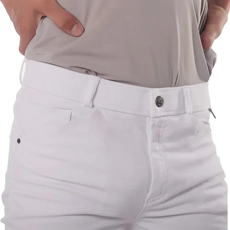 QHP Fillip Knee Patch Junior Boys Competition Breeches - White-4