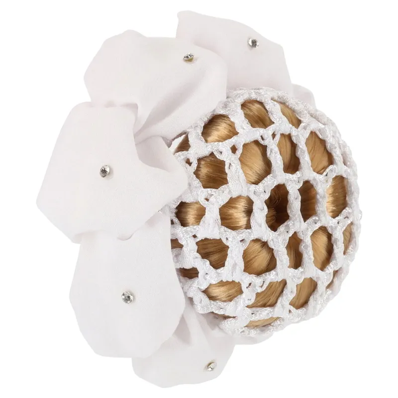 QHP Flower Hair Bow - White