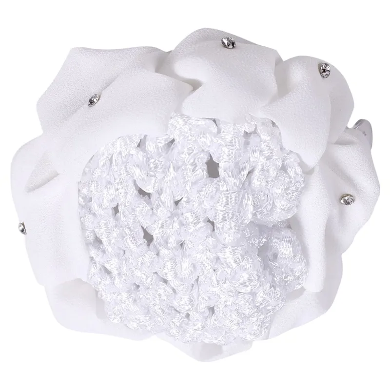 QHP Flower Hair Bow - White-2