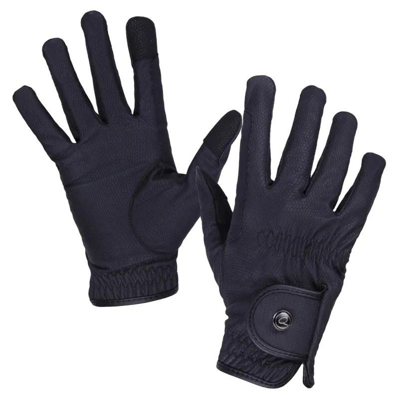 QHP Force Adults Riding Gloves - Black
