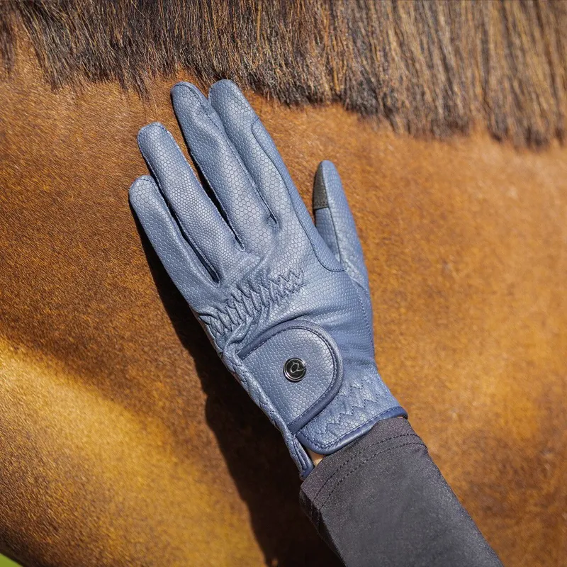 QHP Force Adult Riding Gloves - Navy-2