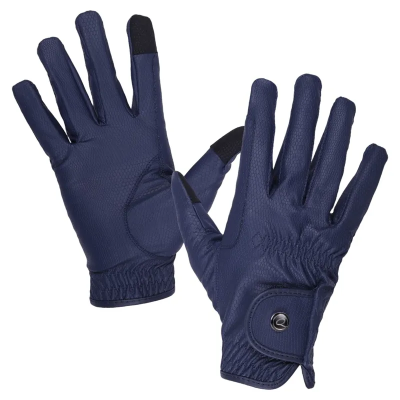 QHP Force Adult Riding Gloves - Navy