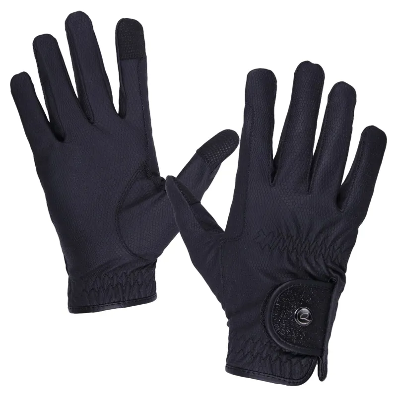 QHP Glitz Women's Riding Gloves - Black
