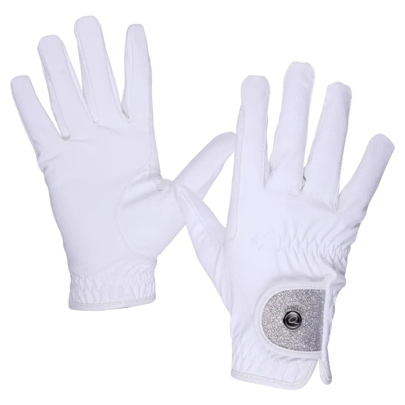 QHP Glitz Women's Riding Gloves - White