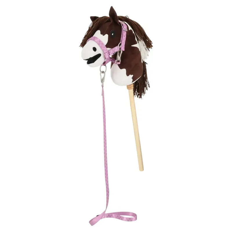 QHP Hobby Horse Halter and Lead Rope Set - Cheery Pink