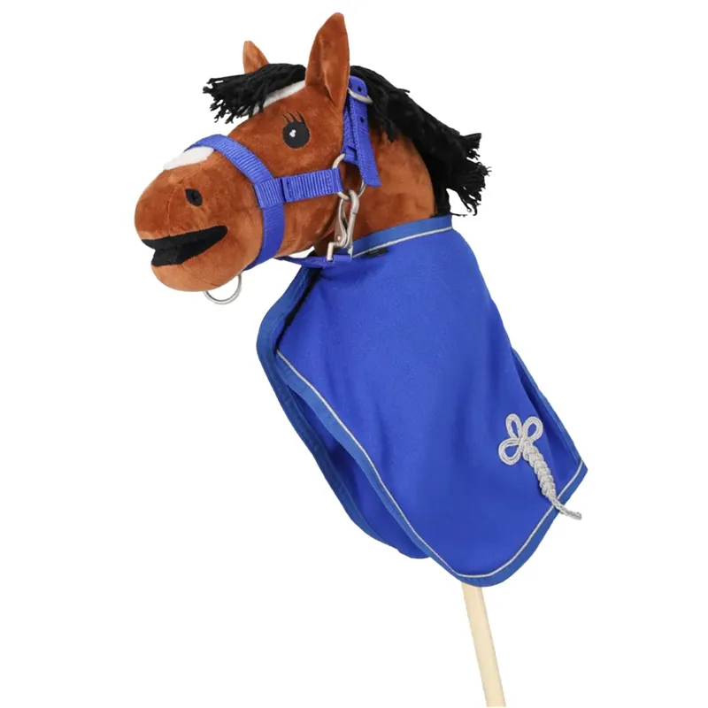 QHP Hobby Horse Fleece Blanket - Cobalt Blue