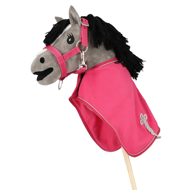 QHP Hobby Horse Fleece Blanket - Fuchsia