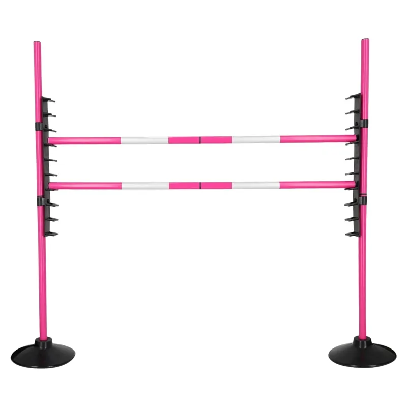 QHP Hobby Horse Jump Set - Fuchsia-1