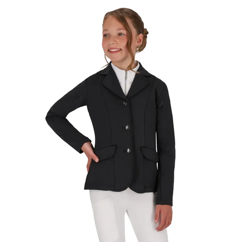 QHP Jipp Junior Girls Show Jacket - Black