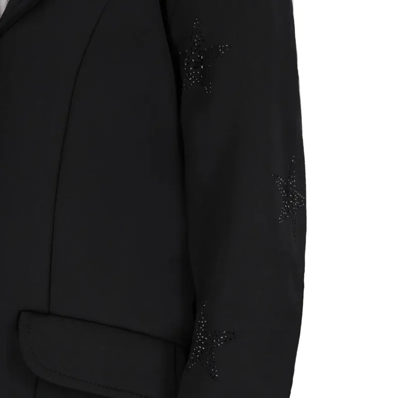 QHP Jipp Junior Girls Show Jacket - Black-2
