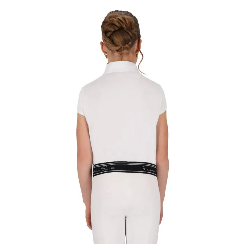 QHP Jipp Junior Girls Show Shirt - White-1