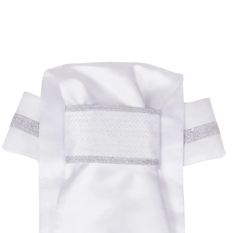 QHP Kae Stock Tie - White/Silver-1