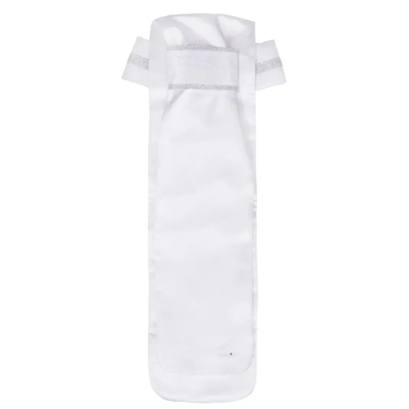 QHP Kae Stock Tie - White/Silver