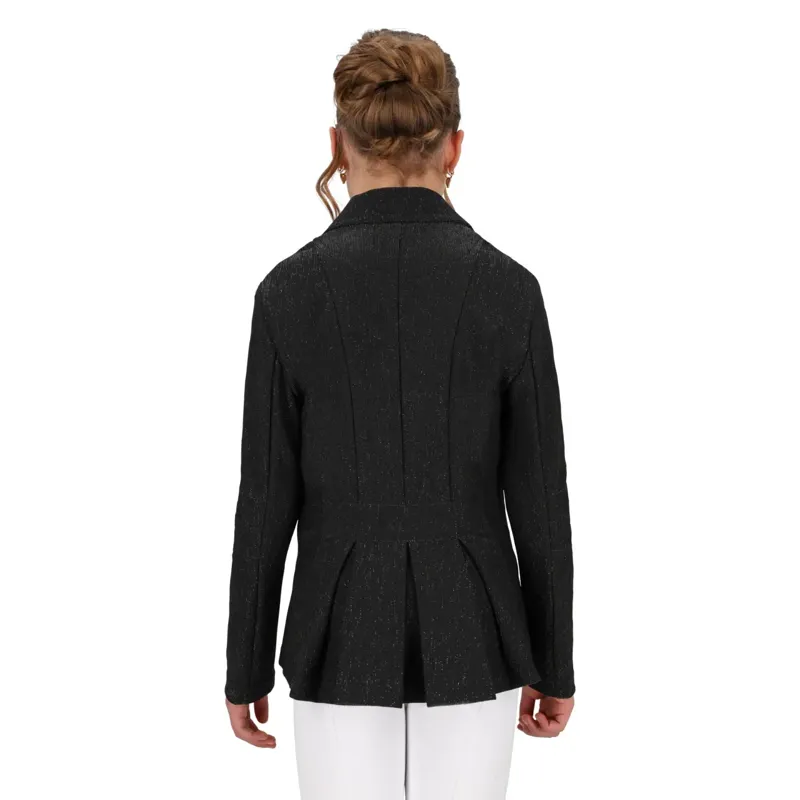 QHP Kynlee Glitter Junior Girls Show Coat - Black-4