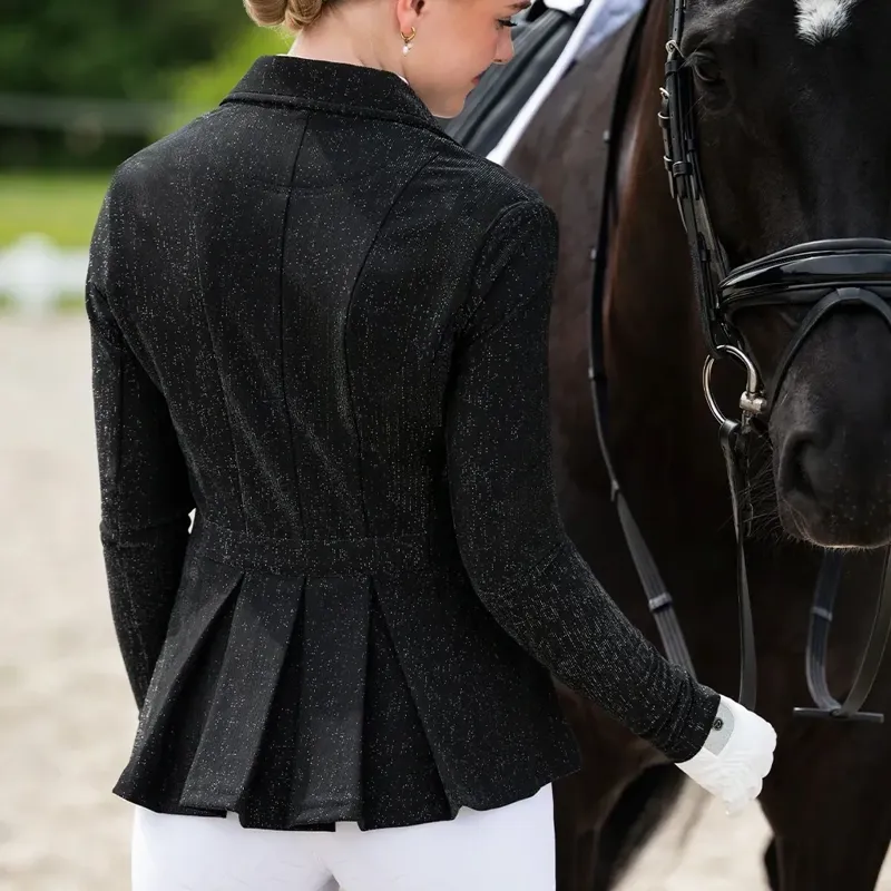QHP Kynlee Glitter Women's Show Jacket - Black-6