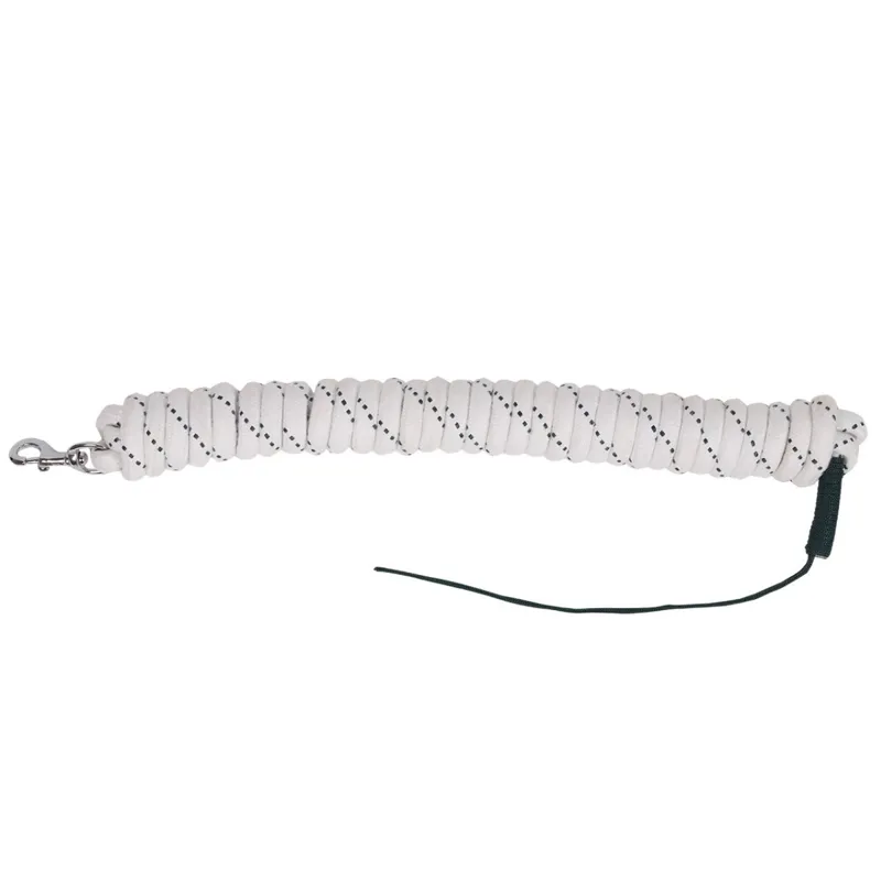 QHP 6.8m Lead Rope 12mm Wide White/Dark Green