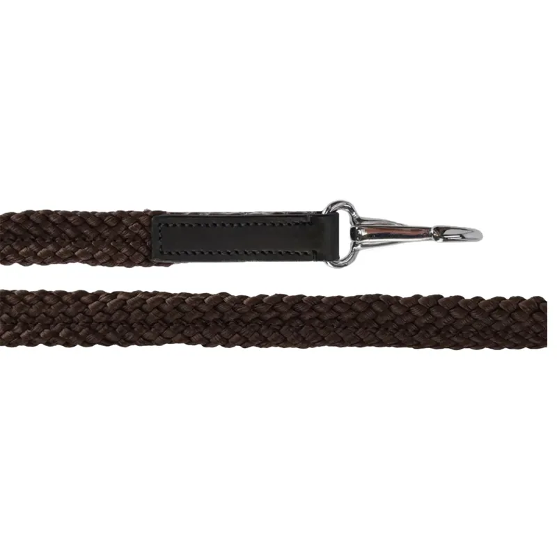 QHP Liberta Leather Rope Reins - Brown