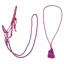 QHP Liberty Combi Rope Halter with Reins - Fuchsia
