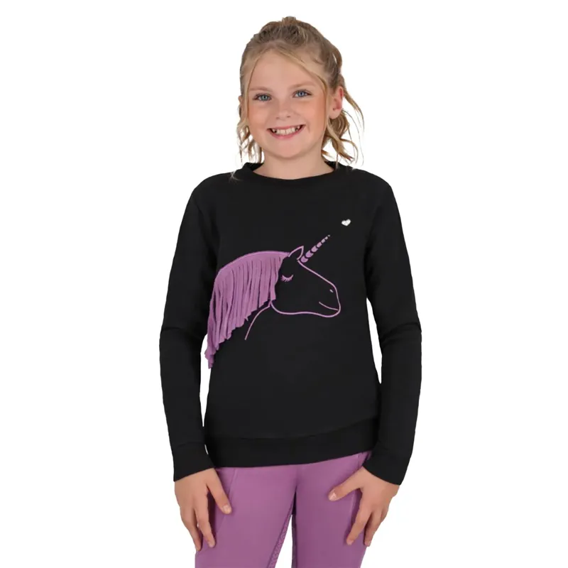 QHP Lize Junior Sweater - Black/Violet