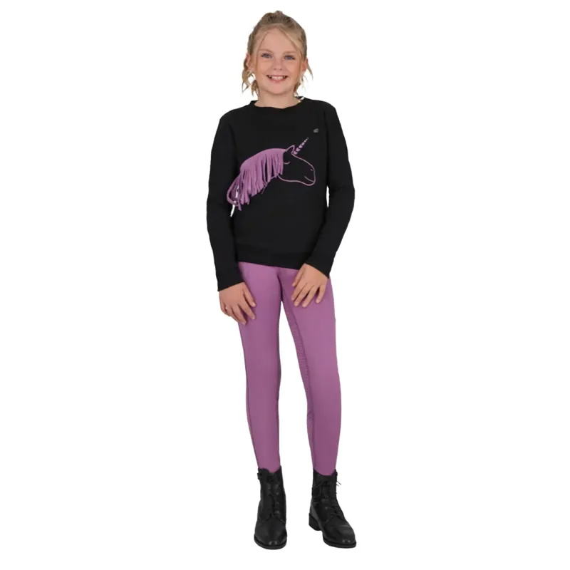 QHP Lize Junior Sweater - Black/Violet-5