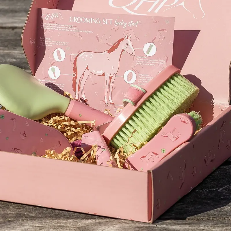 QHP Lucky Start Grooming Set - Soft Pink-4