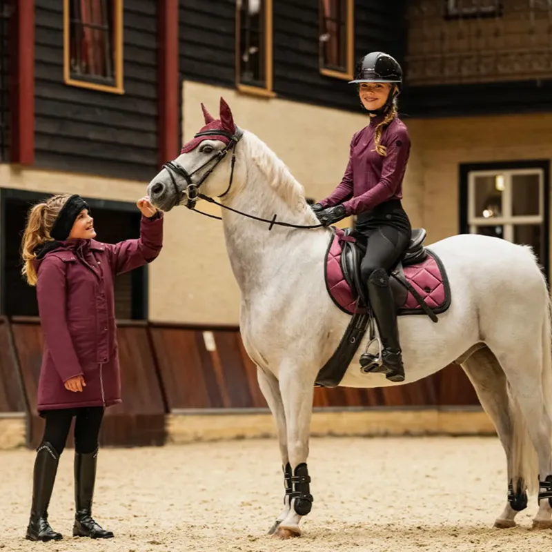 QHP Maelynn Junior Girls Winter Jacket - Wine Red-5