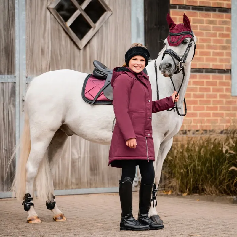 QHP Maelynn Junior Girls Winter Jacket - Wine Red-6