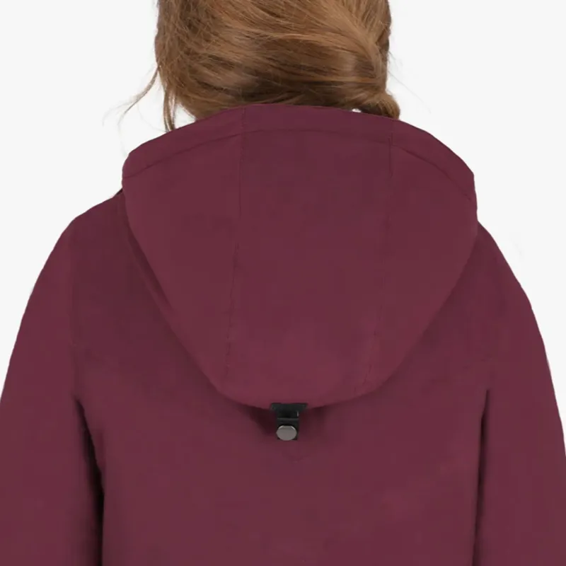 QHP Maelynn Junior Girls Winter Jacket - Wine Red-2